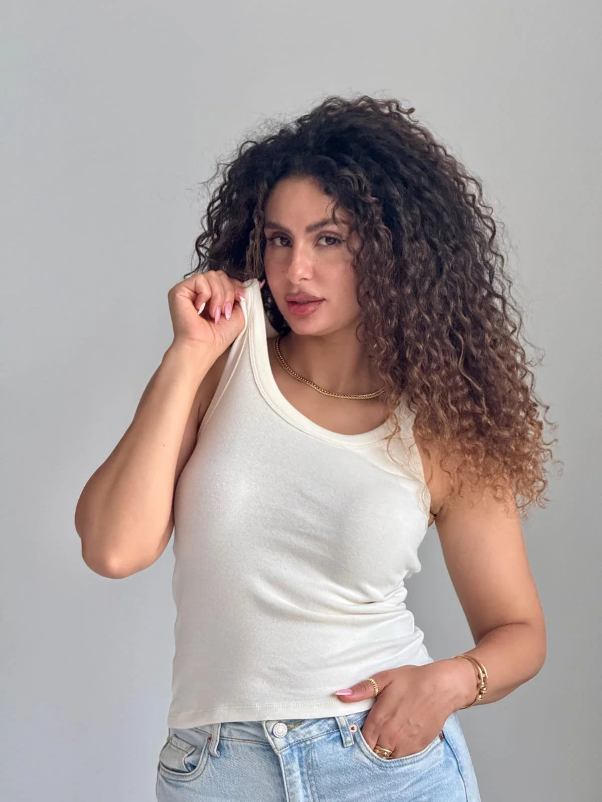 Débardeur Femme  - Blanc cassé