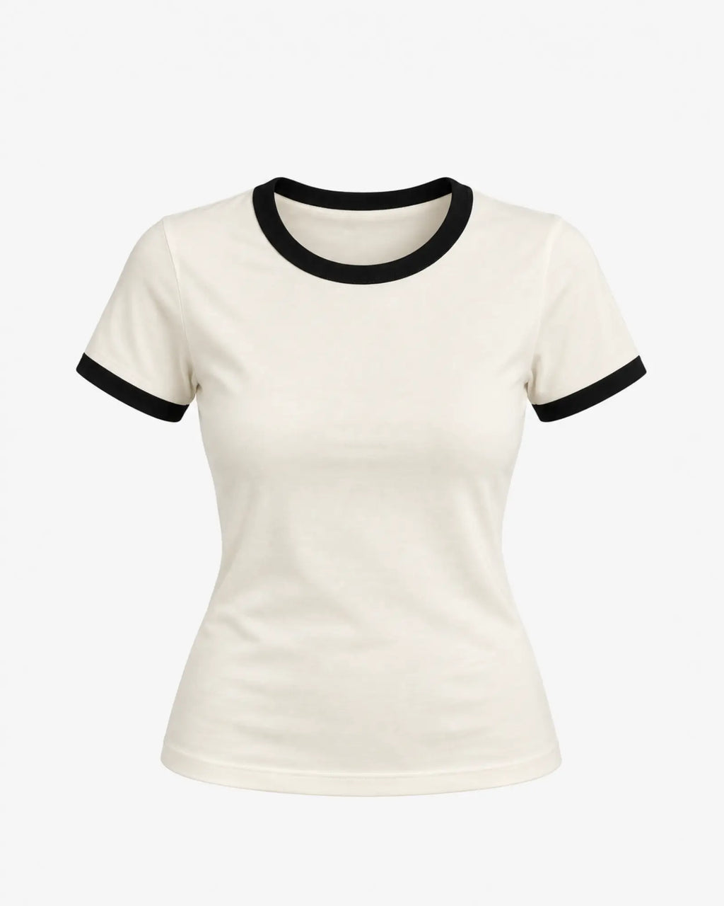 T-shirt Femme Demi Manches - Blanc cassé